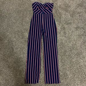 Privy Red, White & Blue Stripe Jumpsuit